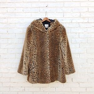 Vintage Faux Fur Leopard Cheetah Spotted  Coat